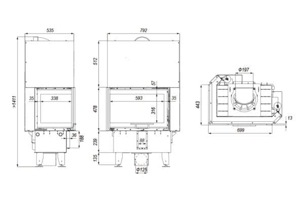 DEFRO HOME INTRA SM BP MINI G (czarny ceramiton, czarna klamka) - obrazek 2